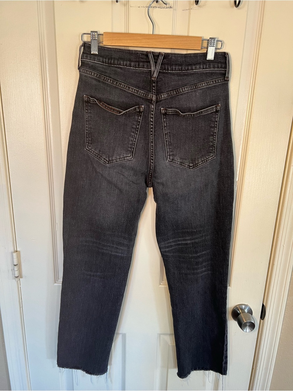 Veronica Beard Joey High Rise Straight Leg Jeans Vanishing Point Black Wash - Picture 8 of 8